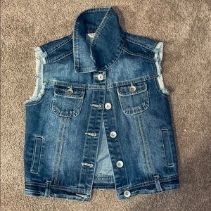 Girls denim vest